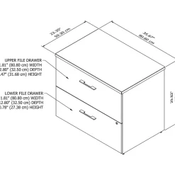 Discount Office 500 2-Drawer Lateral File Cabinet, Locking, Letter/Legal, , 35.67