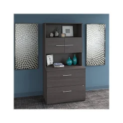 Outlet Office 500 2-Drawer Lateral File Cabinet with Hutch, Locking, Letter/Legal, (OF5007SGSU) File Cabinets