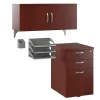 Hot Office in an Hour Cubicle Storage with Cabinet, Paper Tray, & Pencil Holder, Hansen Cherry (WC36490-03K) Storage Cabinets