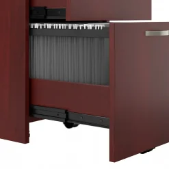 Hot Office in an Hour Cubicle Storage with Cabinet, Paper Tray, & Pencil Holder, Hansen Cherry (WC36490-03K) Storage Cabinets