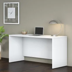 New Studio C 60"W Credenza Desk, (SCD360WH) Computer Desks