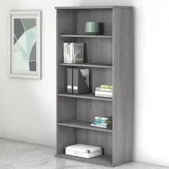 Best Studio C 5 Shelf Bookcase, (SCB136PG) Bookcases
