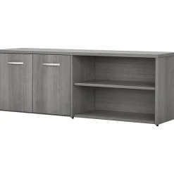 Clearance Studio C Low Storage Cabinet with Doors and Shelves, (SCS160PG) Storage Cabinets