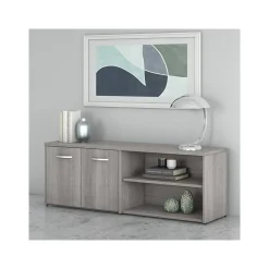 Clearance Studio C Low Storage Cabinet with Doors and Shelves, (SCS160PG) Storage Cabinets