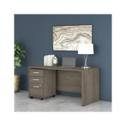 Clearance Studio C 60"W Office Desk with Mobile File Cabinet, (STC014MHSU) Computer Desks