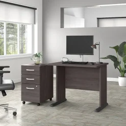 Best Studio A 36"W Small Computer Desk with 3 Drawer Mobile File Cabinet, (STA005SGSU) Computer Desks