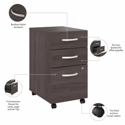 Studio A 3-Drawer Mobile Vertical File Cabinet, Letter/Legal Size, Lockable, (SDF216SGSU-Z) File Cabinets