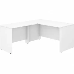 Discount Studio C 60"W L Shaped Desk with Return, (STC050WH) L-Desks