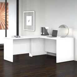 Discount Studio C 60"W L Shaped Desk with Return, (STC050WH) L-Desks