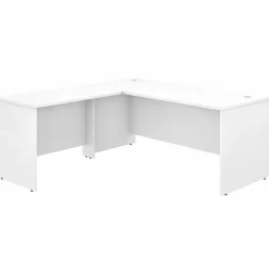 Online Studio C 72"W L Shaped Desk with Return, (STC049WH) Office Desks