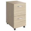 New Bush Business Furniture Studio C 2 Drawer Mobile File Cabinet, Natural Elm (SCF116NESU) File Cabinets