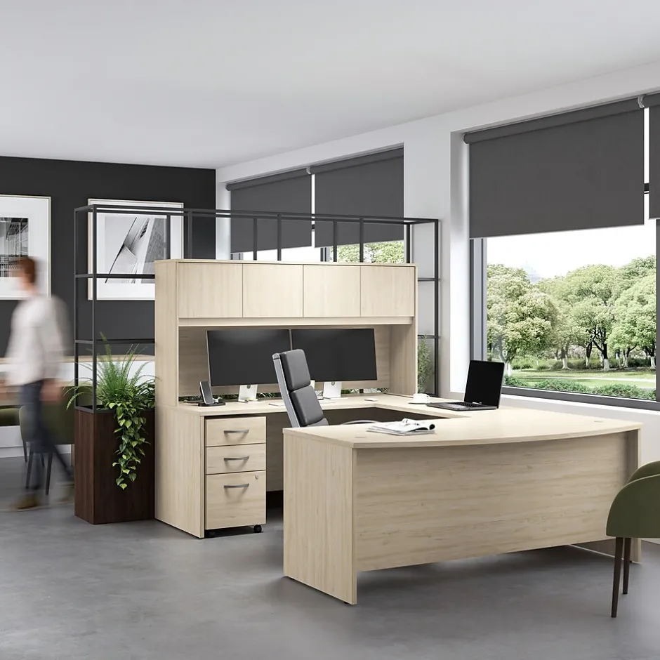 Bush Business Furniture Studio C 72"W Office Desk, Natural Elm (SCD272NE) Computer Desks