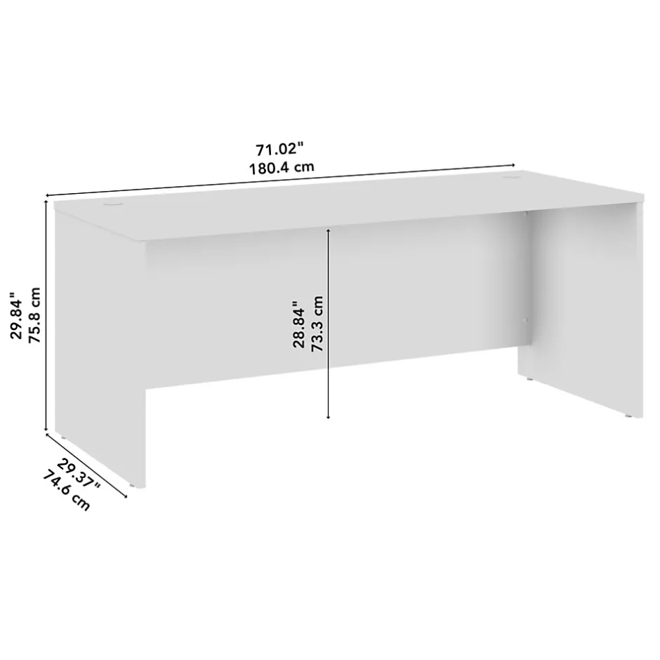 Bush Business Furniture Studio C 72"W Office Desk, Natural Elm (SCD272NE) Computer Desks