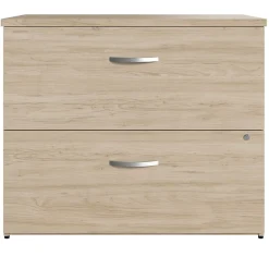 Clearance Bush Business Furniture Studio C 2 Drawer Lateral File Cabinet, Natural Elm (SCF136NESU) File Cabinets