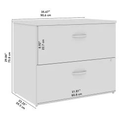 Clearance Bush Business Furniture Studio C 2 Drawer Lateral File Cabinet, Natural Elm (SCF136NESU) File Cabinets