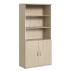 Best Bush Business Furniture Studio C Tall 5 Shelf Bookcase with Doors, Natural Elm (STC015NE) Bookcases