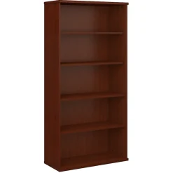 Hot Series C 72.79" 5-Shelf Bookcase with Adjustable Shelves, Laminated Wood (WC36714) Bookcases