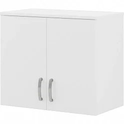 Clearance Universal 24" Wall Cabinet with Doors and 2 Shelves, White (UNS428WH) Storage Cabinets