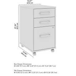 Sale Vista 3 Drawer File Cabinet, Black Walnut (VSF116BWSU) File Cabinets