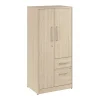 Discount Vista Wardrobe Cabinet with Drawers, Natural Elm (VSS130NEK) Storage Cabinets