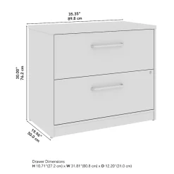 Sale Vista 2 Drawer File Cabinet, Natural Elm (VSF136NESU) File Cabinets