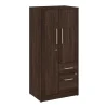 Best Vista Wardrobe Cabinet with Drawers, Black Walnut (VSS130BWK) Storage Cabinets
