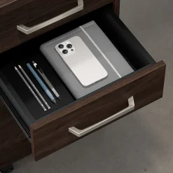 Best Vista Wardrobe Cabinet with Drawers, Black Walnut (VSS130BWK) Storage Cabinets