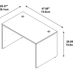 Best Westfield 48W x 30D Desk, Hansen Cherry (WC24448) Office Desks