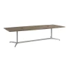 Clearance 120W x 48D Boat Shaped Conference Table with Metal Base, Modern Hickory (99TBM120MHSVK) Conference Room Tables