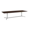Outlet 120W x 48D Boat Shaped Conference Table with Metal Base, Black Walnut (99TBM120BWSVK) Conference Room Tables