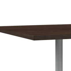 Outlet 120W x 48D Boat Shaped Conference Table with Metal Base, Black Walnut (99TBM120BWSVK) Conference Room Tables