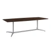 Sale 96W x 42D Boat Shaped Conference Table with Metal Base, Black Walnut (99TBM96BWSVK) Conference Room Tables