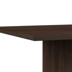 Discount 120W x 48D Boat Shaped Conference Table with Wood Base, Black Walnut (99TB12048BWK) Conference Room Tables