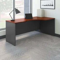Clearance Westfield 72"W Right Handed Corner Desk, Hansen Cherry/Graphite Gray (WC24423) Corner Desks