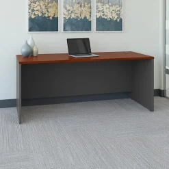 New Westfield 72"W Office Desk, Gray (WC24436) Computer Desks