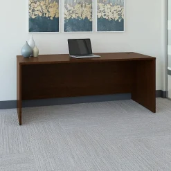 Clearance Westfield 72"W Office Desk, Mocha Cherry (WC12936) Computer Desks