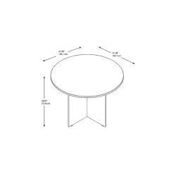 42W Round Conference Table with Wood Base, (99TB42RMR) Conference Room Tables