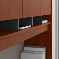 Westfield 72W L Shaped Desk with Hutch and Mobile File Cabinet, Hansen Cherry (SRC0018HCSU) L-Desks