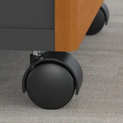 New Westfield 72W L Shaped Desk with 48W Return and Mobile File Cabinet, Natural Cherry (SRC001NCSU) L-Desks