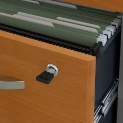 New Westfield 72W L Shaped Desk with 48W Return and Mobile File Cabinet, Natural Cherry (SRC001NCSU) L-Desks