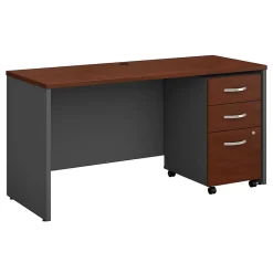 Clearance Westfield 60W x 24D Office Desk with Mobile File Cabinet, (SRC025HCSU) Office Desks