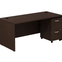 Westfield Desk w/ 2 Drawer Mobile Pedestal, (SRC028MRSU) Office Desks