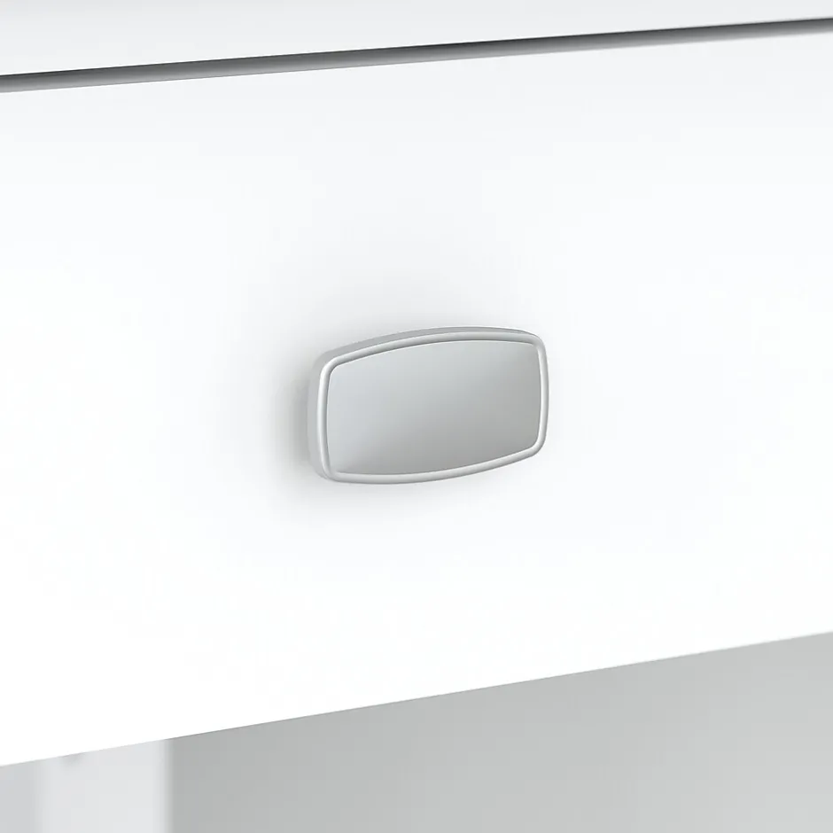 Broadview 54"W Computer Desk with Shelves, Pure White (BDD154WH-03) Computer Desks