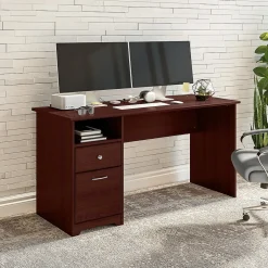 Clearance Cabot 60"W Computer Desk with Drawers, (WC31460-03) Computer Desks
