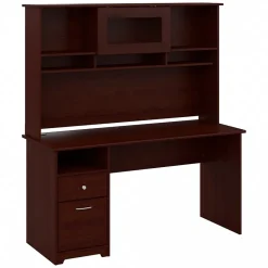 Clearance Cabot 60"W Computer Desk with Hutch, (CAB042HVC) Computer Desks