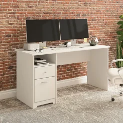 Cabot 60"W Computer Desk with Drawers, (WC31960) Computer Desks