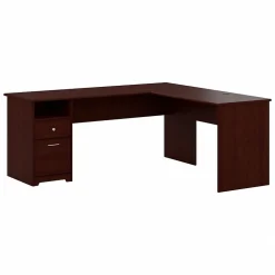New Cabot 72"W L Shaped Computer Desk with Drawers, (CAB051HVC) L-Desks