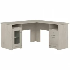 New Cabot 60"W Wood L-Shaped Computer Desk, (WC31130K) L-Desks