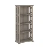 Best Homestead 66.3"H 4-Shelf Bookcase with Adjustable Shelves, Driftwood Gray Laminated Wood (HOB166DG-03) Bookcases