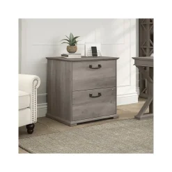 Outlet Homestead 2-Drawer Lateral File Cabinet, Letter/Legal Size, Lockable, Driftwood Gray (HOF129DG-03) File Cabinets